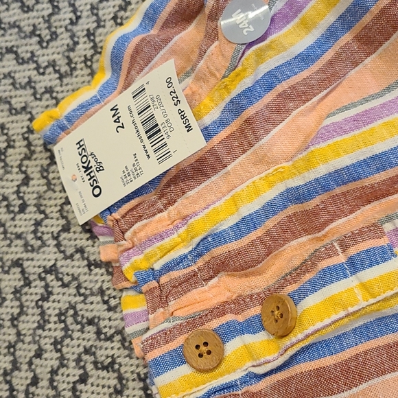 NWT OshKosh Striped Paper Bag Shorts Size 18-24M - Picture 2 of 3